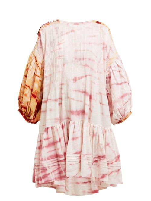Matchesfashion.com Story Mfg - Verity Tie Dyed Cotton Dress - Womens - Pink