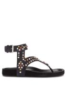 Matchesfashion.com Isabel Marant - Elwina Crystal-embellished Suede Sandals - Womens - Black