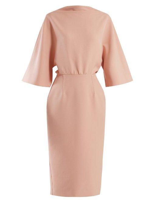 Matchesfashion.com Roksanda - Mave Bow Back Crepe Dress - Womens - Light Pink