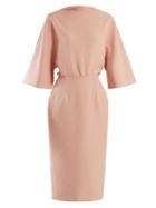 Matchesfashion.com Roksanda - Mave Bow Back Crepe Dress - Womens - Light Pink