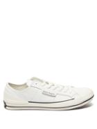 Palm Angels - New Low Leather Trainers - Mens - White Black