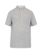 Matchesfashion.com Onia - Josh Striped Linen Shirt - Mens - Navy