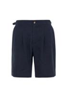 Matchesfashion.com De Bonne Facture - Tailored Linen Shorts - Mens - Navy