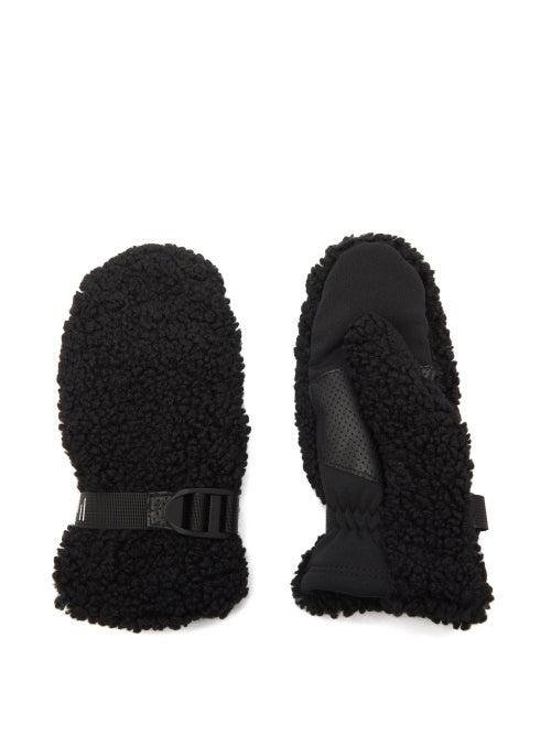 Holden - Sherpa Faux-shearling Mittens - Womens - Black