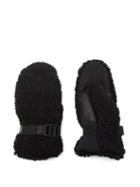 Holden - Sherpa Faux-shearling Mittens - Womens - Black