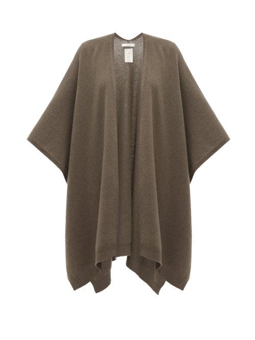 Matchesfashion.com The Row - Hern Cashmere Cape - Womens - Dark Grey