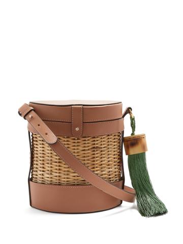 Wai Wai Binocular Woven-rattan Box Bag