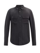Matchesfashion.com Equipment - Patch-pocket Silk-noil Shirt - Mens - Black