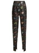 Preen By Thornton Bregazzi Juno Floral-jacquard Straight-leg Trousers