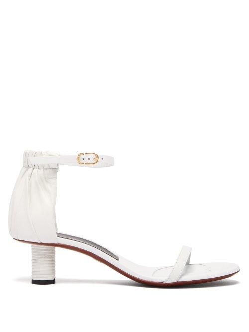 Matchesfashion.com Proenza Schouler - Ruched Leather Sandals - Womens - White