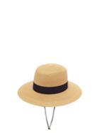 Gucci Grosgrain-ribbon Bow Woven Hat