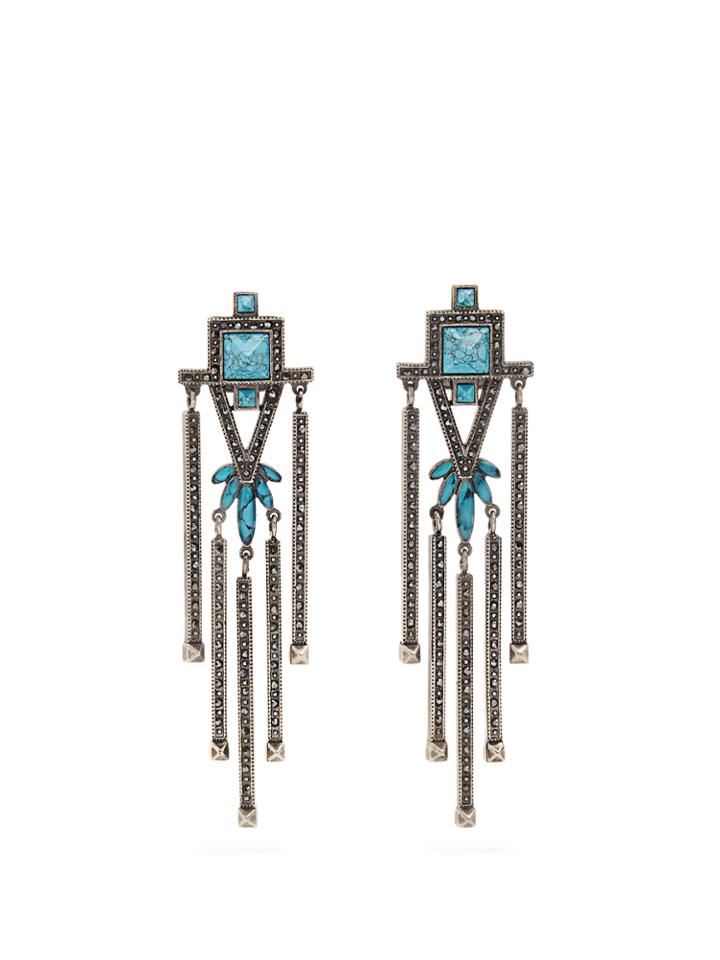 Valentino Crystal-embellished Clip-on Earrings