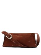 Acne Studios - Studded Suede Shoulder Bag - Womens - Brown