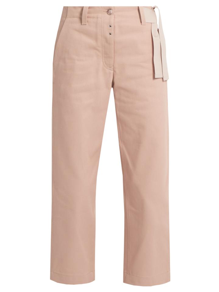Mm6 By Maison Margiela Waist-tie Wide-leg Cropped Jeans
