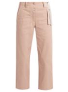 Mm6 By Maison Margiela Waist-tie Wide-leg Cropped Jeans