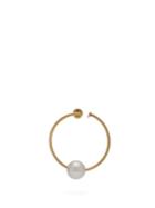 Matchesfashion.com Hillier Bartley - Faux Pearl Gold Plated Single Hoop Earring - Womens - Pearl