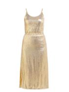 Matchesfashion.com Mes Demoiselles - Philo Sequinned Midi Dress - Womens - Gold