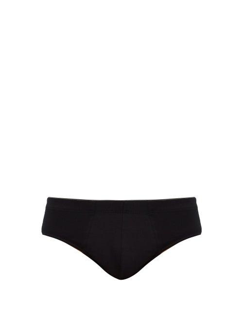 Hanro - Superior Stretch-cotton Briefs - Mens - Black
