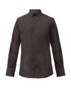 Matchesfashion.com Dolce & Gabbana - Slim-fit Cotton-blend Poplin Shirt - Mens - Black