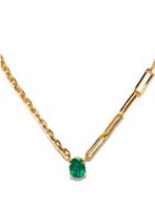 Matchesfashion.com Yvonne Lon - Emerald & 18kt Gold Necklace - Womens - Green Gold