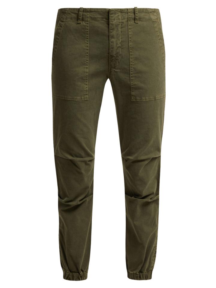 Nili Lotan Loden Stretch-cotton Military Trousers