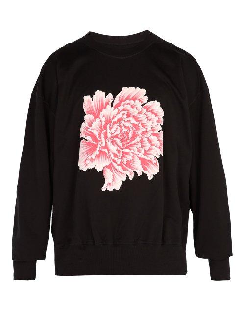Matchesfashion.com Y-3 - X James Harden Floral Print Cotton Sweatshirt - Mens - Black