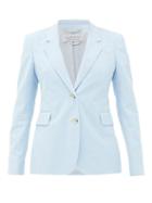 Matchesfashion.com Gabriela Hearst - Sophie Single-breasted Cotton-corduroy Jacket - Womens - Light Blue