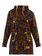 Matchesfashion.com M Missoni - Geometric-print Upcycled Cotton-velvet Parka Coat - Womens - Khaki Multi