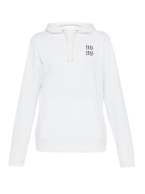 Matchesfashion.com Saturdays Nyc - Ditch Logo Print Cotton Hooded Sweatshirt - Mens - White