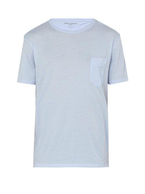 Matchesfashion.com Officine Gnrale - Cotton Jersey T Shirt - Mens - Blue