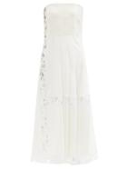 Ladies Rtw Chlo - Elie Strapless Broderie-anglaise Crepe Dress - Womens - White