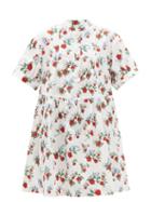 Ladies Rtw See By Chlo - Dita-print Short-sleeve Cotton-poplin Shirt Dress - Womens - White Multi
