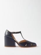 Gabriela Hearst - Hawes 75 Leather Sandals - Womens - Navy