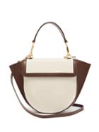 Matchesfashion.com Wandler - Hortensia Mini Canvas And Leather Cross Body Bag - Womens - Brown White