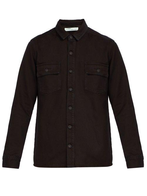 Matchesfashion.com Off-white - Impressionist Print Denim Shirt - Mens - Black