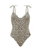 Matchesfashion.com Solid & Striped - Olympia Leopard-print Tie-strap Swimsuit - Womens - Leopard