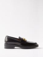 Gucci - Interlocking G-plaque Leather Loafers - Womens - Black