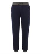Moncler Wool And Cashmere-blend Navy Track Pants