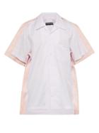 Matchesfashion.com Y/project - Peach Trimmed Cotton Poplin Bowling Shirt - Mens - Light Pink