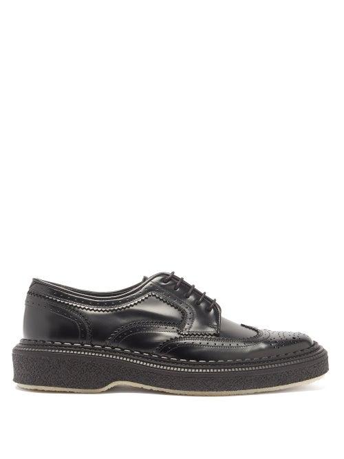 Matchesfashion.com Adieu - Crepe-sole Leather Brogues - Mens - Black