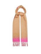 Loewe - Logo-jacquard Bi-colour Wool-blend Twill Scarf - Womens - Camel