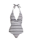 Heidi Klein Martha's Vineyard Striped Halterneck Swimsuit
