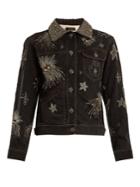 Isabel Marant Eloise Crystal-embellished Denim Jacket