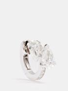 Repossi - Serti Sur Vide Diamond & 18kt Gold Single Earring - Womens - White Gold