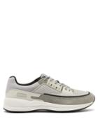 Matchesfashion.com A.p.c. - Herbert Leather, Suede And Neoprene Trainers - Mens - White Slate Gray
