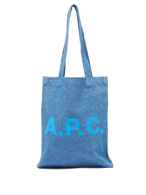 A.p.c. - Lou Logo-print Denim Tote - Mens - Indigo