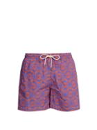 Matchesfashion.com Le Sirenuse, Positano - Maze Patterned Swim Shorts - Mens - Purple Multi