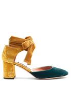 Rochas Block-heel Velvet And Brocade Pumps