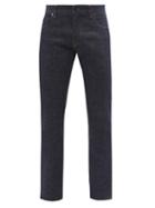 Mens Rtw Fendi - Ff-logo Pocket Slim-leg Jeans - Mens - Dark Blue