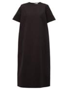 Matchesfashion.com The Row - Rory Cotton Twill Midi Dress - Womens - Black